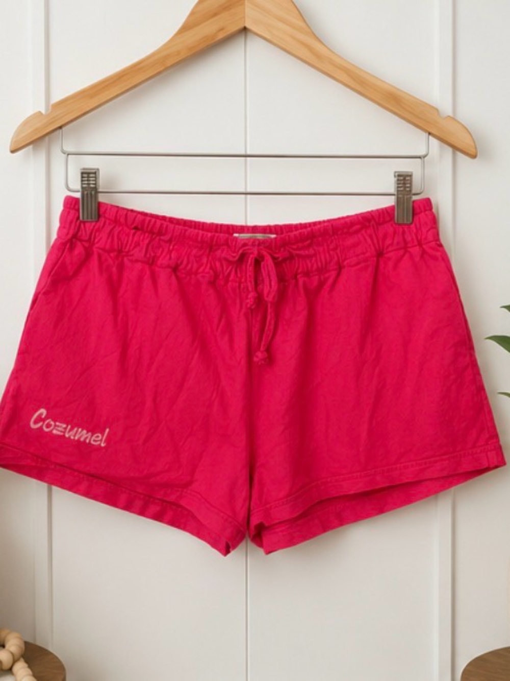 Cancun Reef Cozumel Pink Drawstring Beach Lounge Shorts Size L